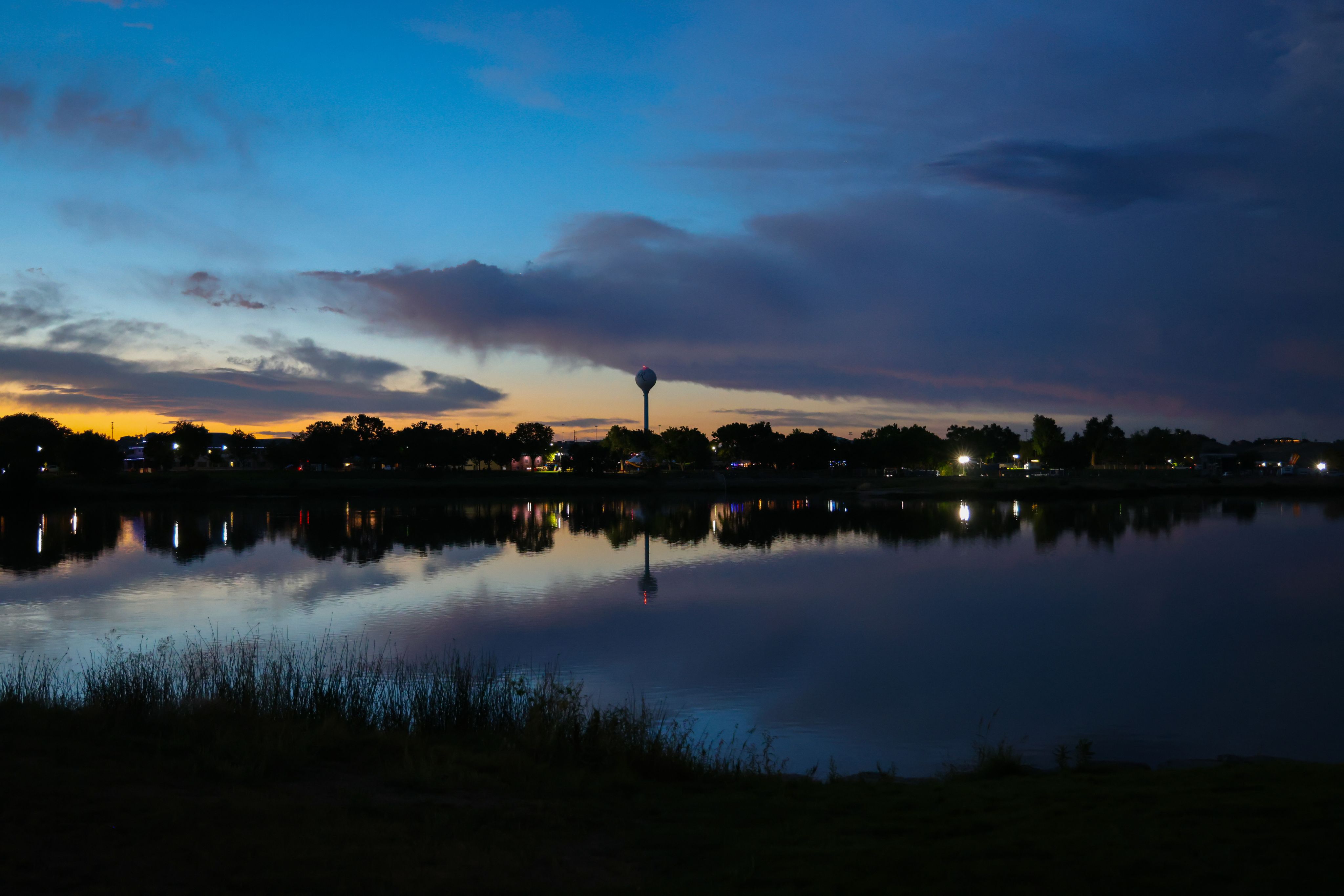 The sun setting over Riverdale Regional Park.