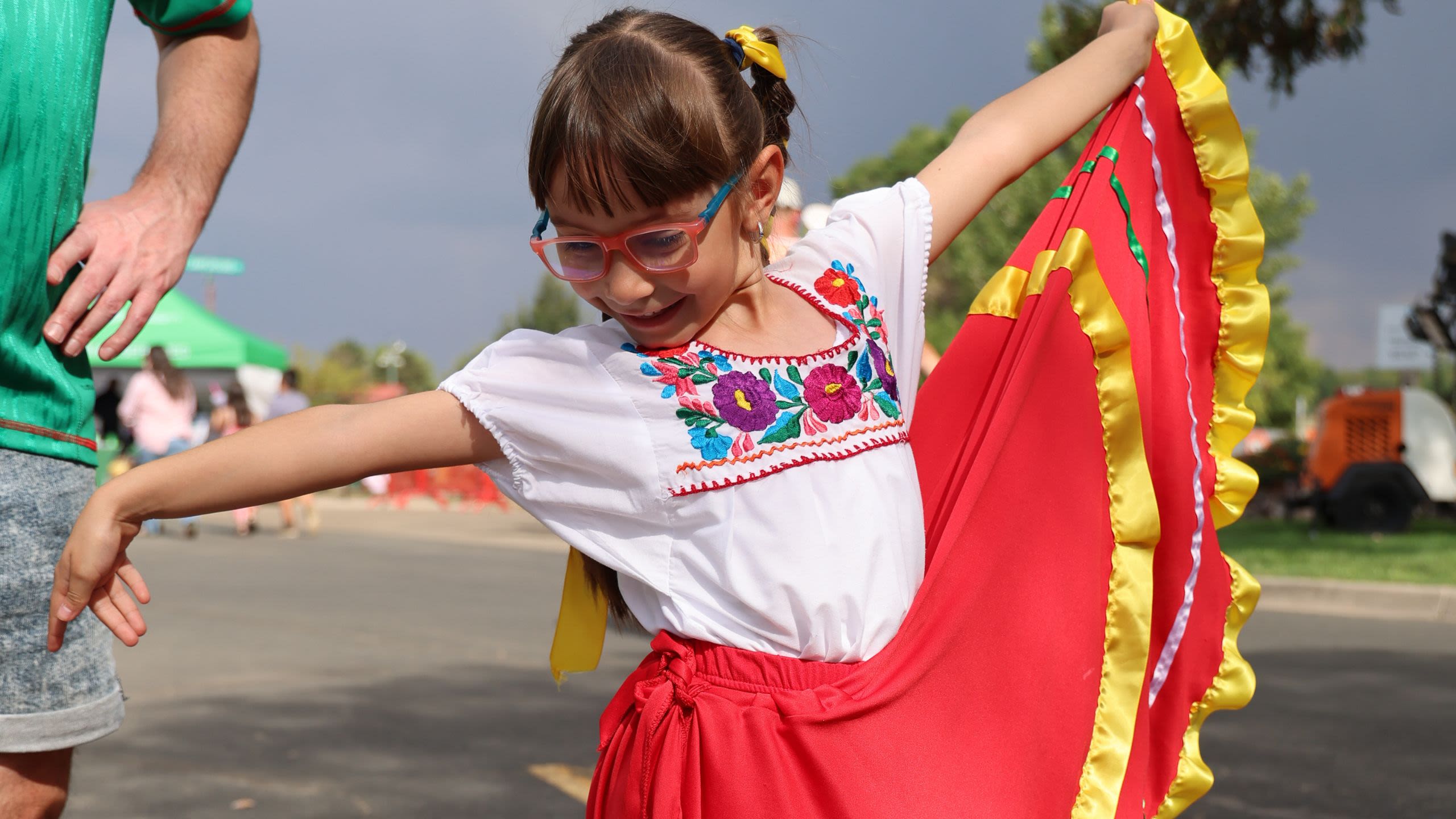 A little girl posing at Festival Latino.